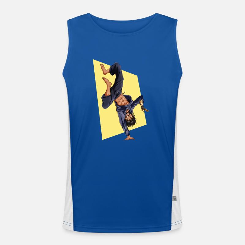 Breakdance Funktionelles Kontrast-Tank Top für Männer 
