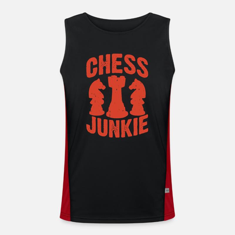 Chess Player Gift Chess Sport Chess Master Men's Functional Contrast Tank Top 