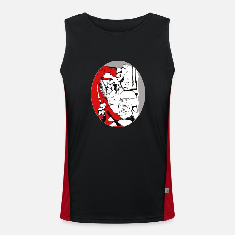 Freiheit der Interpretation 4 Funktionelles Kontrast-Tank Top für Männer 