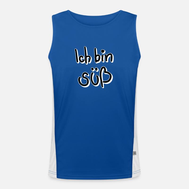 Ich bin süß Funktionelles Kontrast-Tank Top für Männer 