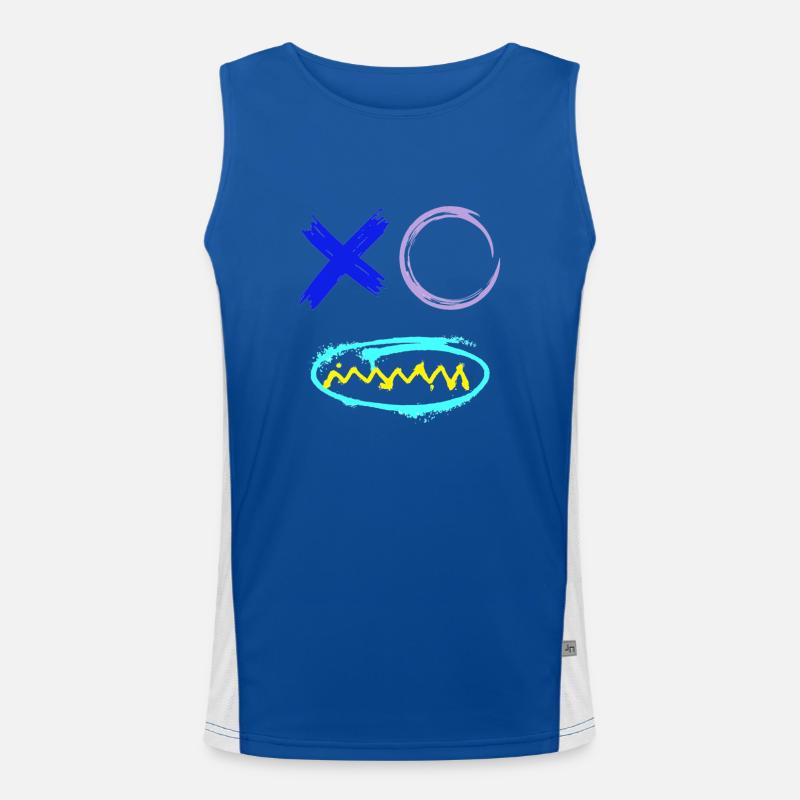 Face Graffiti Teeth Men's Functional Contrast Tank Top 