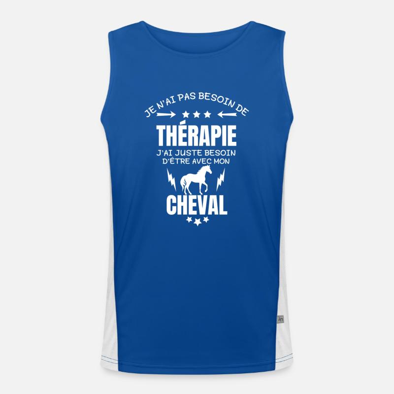 PFERDE-THERAPIE Funktionelles Kontrast-Tank Top für Männer 
