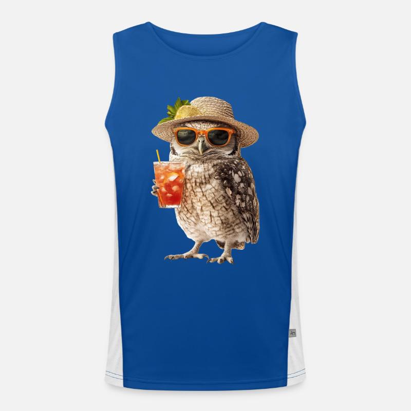 Eule Funktionelles Kontrast-Tank Top für Männer 