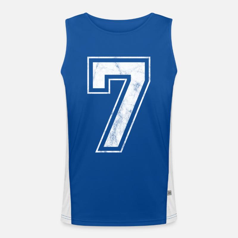 Nummer 7 Funktionelles Kontrast-Tank Top für Männer 