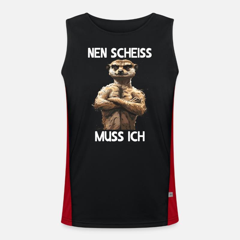 Suricate mangouste mangouste je dois baiser Débardeur respirant contrasté Homme 