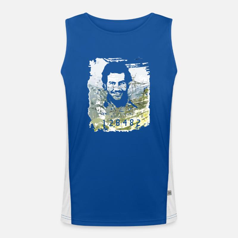 Pablo Escobar distressed Men's Functional Contrast Tank Top 