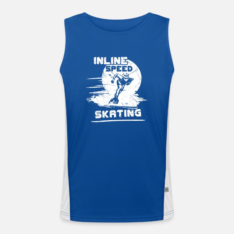 Inline Speedskating T-Shirt & Geschenk Funktionelles Kontrast-Tank Top für Männer 