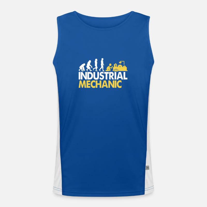 Industriemechaniker Evolution Shirt & Geschenk Funktionelles Kontrast-Tank Top für Männer 