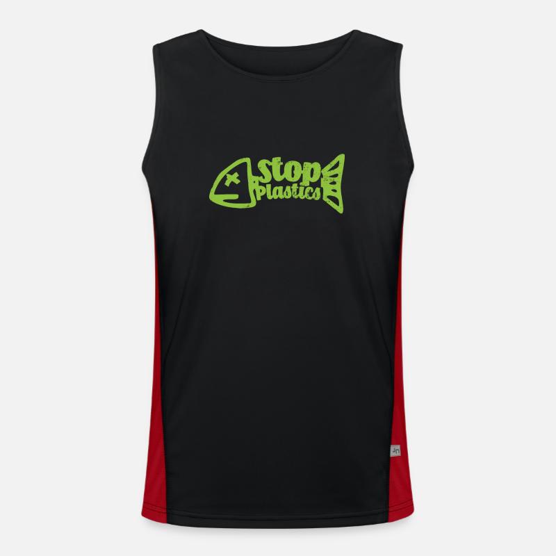 Stop Plastic Men's Functional Contrast Tank Top 