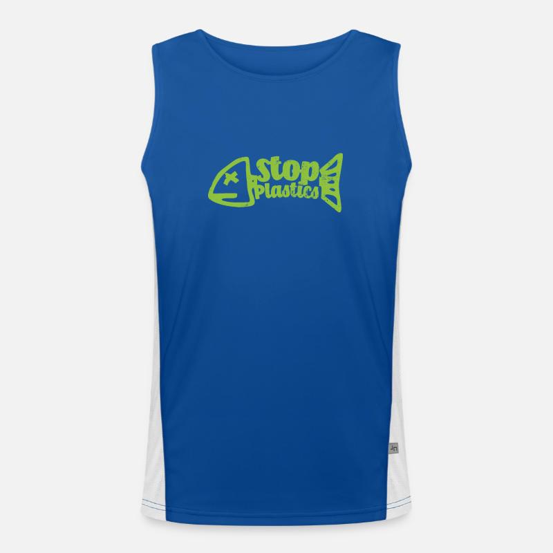 Stop Plastic Men's Functional Contrast Tank Top 