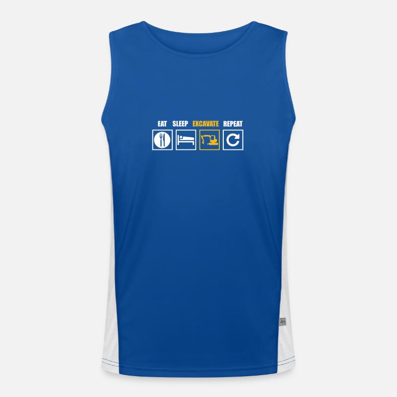 Baggern Funktionelles Kontrast-Tank Top für Männer 