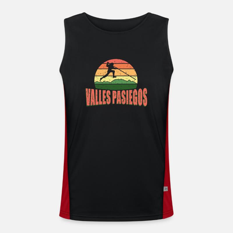 Pasiegos Täler. Kantabrien Funktionelles Kontrast-Tank Top für Männer 