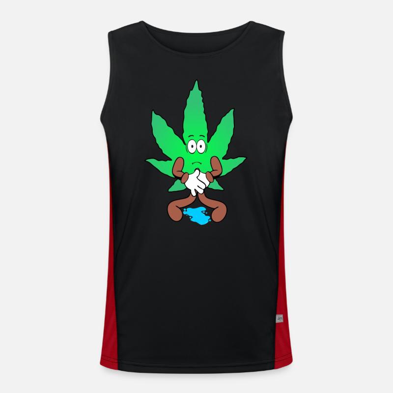 Der Bloom - Ups Bloom Weed Cannabis Marihuana Funktionelles Kontrast-Tank Top für Männer 