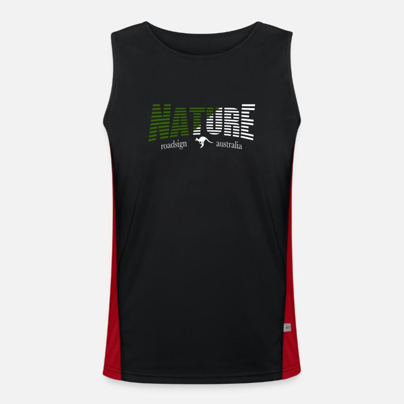 NATURE roadsign australia Funktionelles Kontrast-Tank Top für Männer 