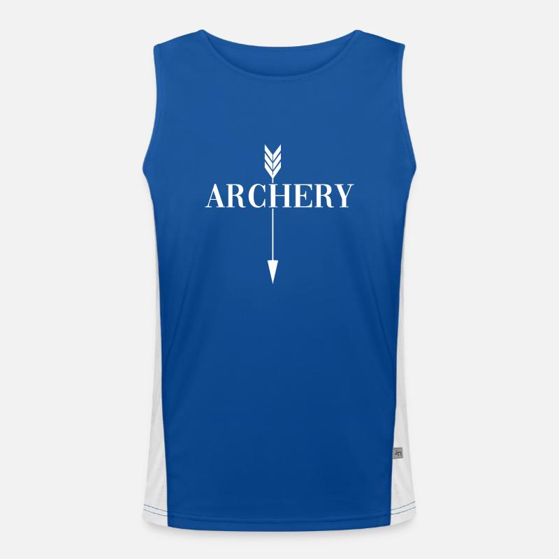 Archer with bow bow target "archery" Men's Functional Contrast Tank Top 
