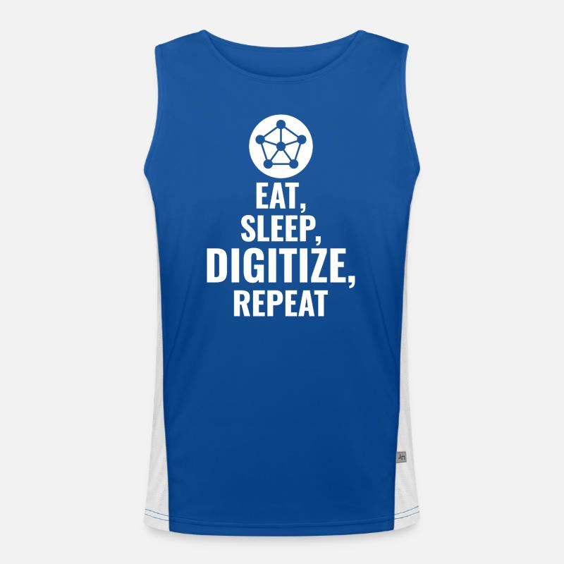 GIS Mapping Data Analysis Spatial Cartography Men's Functional Contrast Tank Top 