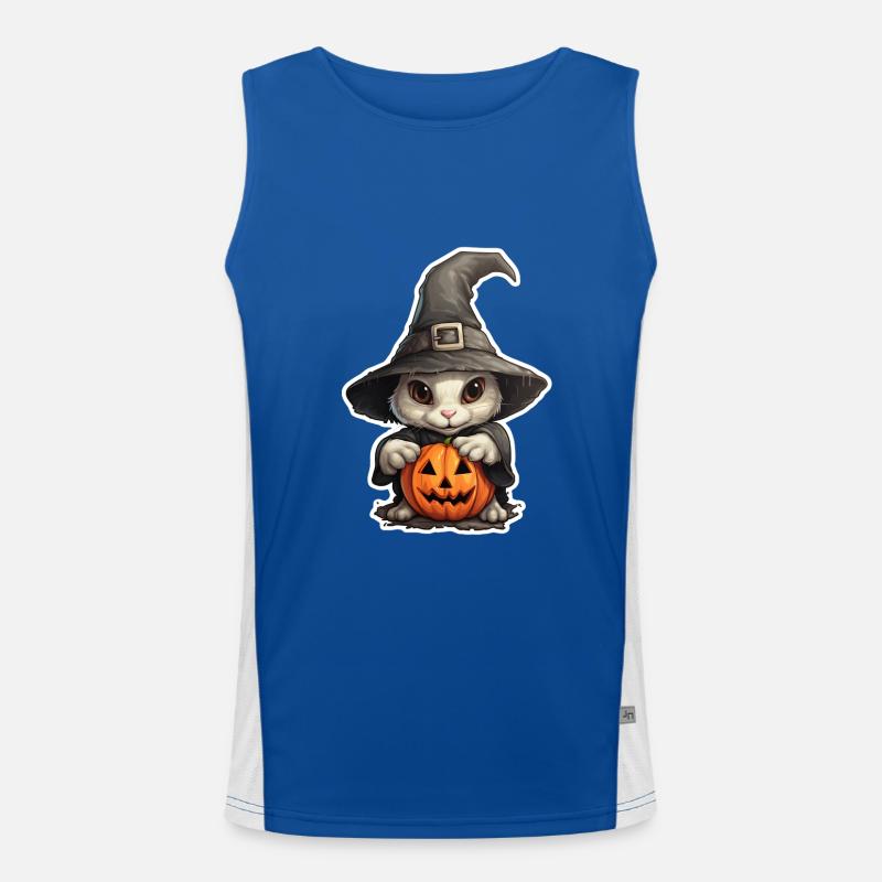 Halloween Hexenhäschen Funktionelles Kontrast-Tank Top für Männer 