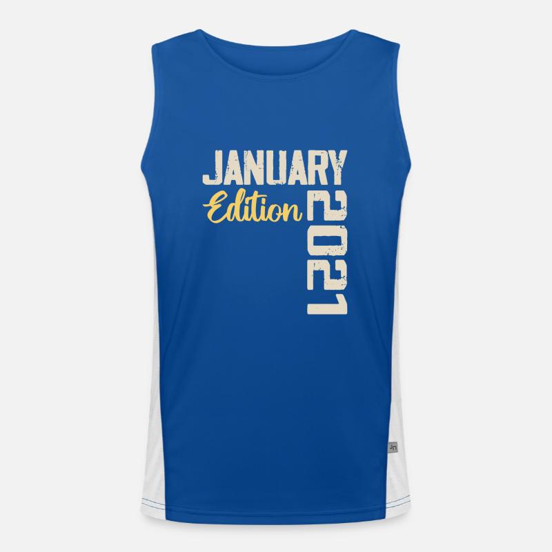 Geburtstagsgeschenk geboren im Januar 2021 - 2021 Funktionelles Kontrast-Tank Top für Männer 