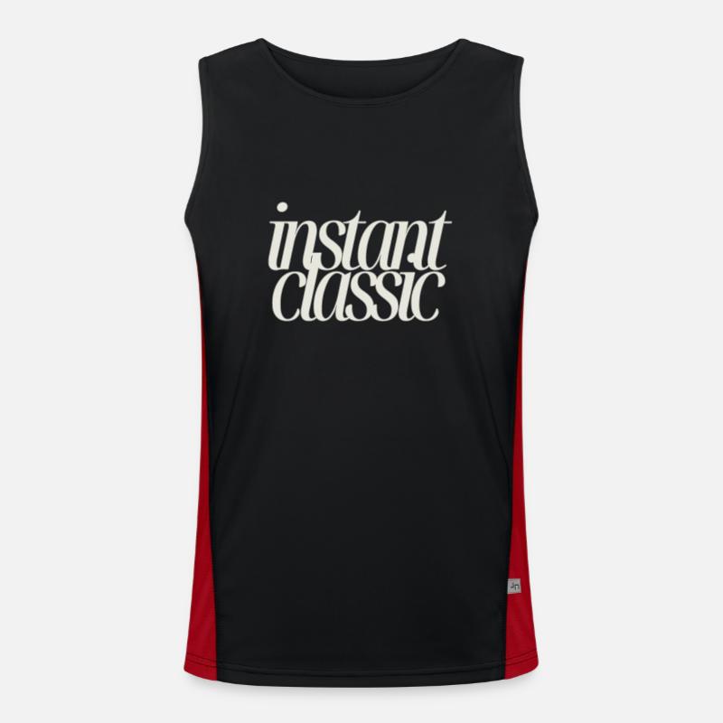Instant Classic - Minimalist Text Design Men's Functional Contrast Tank Top 