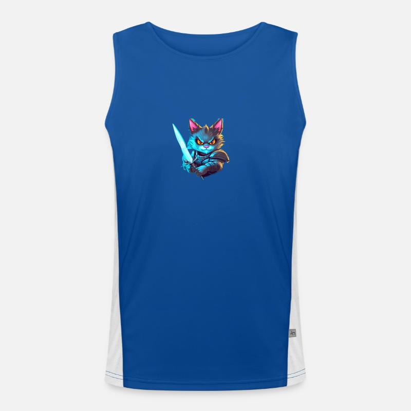DarkCat (Dunkle Katze) Funktionelles Kontrast-Tank Top für Männer 