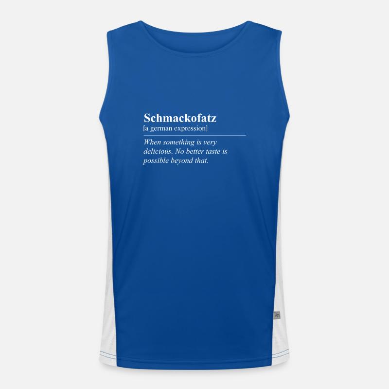 Schmackofatz Funny German Idiom Men's Functional Contrast Tank Top 