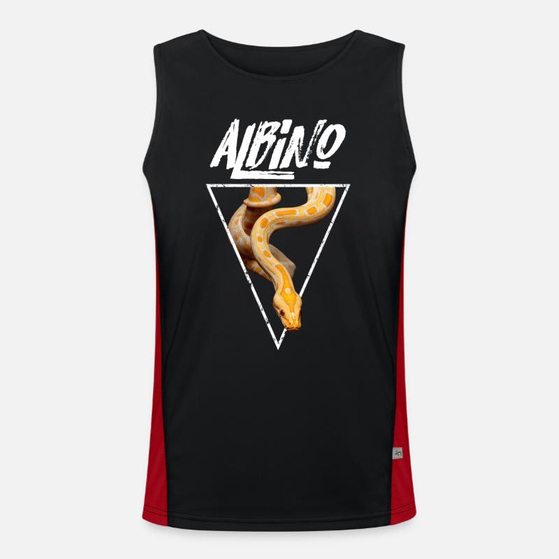 Burmese Python Snake Owner - Men's Functional Contrast Tank Top - black/red