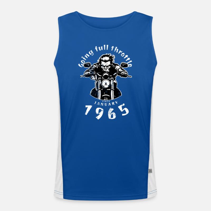 60. Geburtstag Going full throttle since 01/1965 Men's Functional Contrast Tank Top 