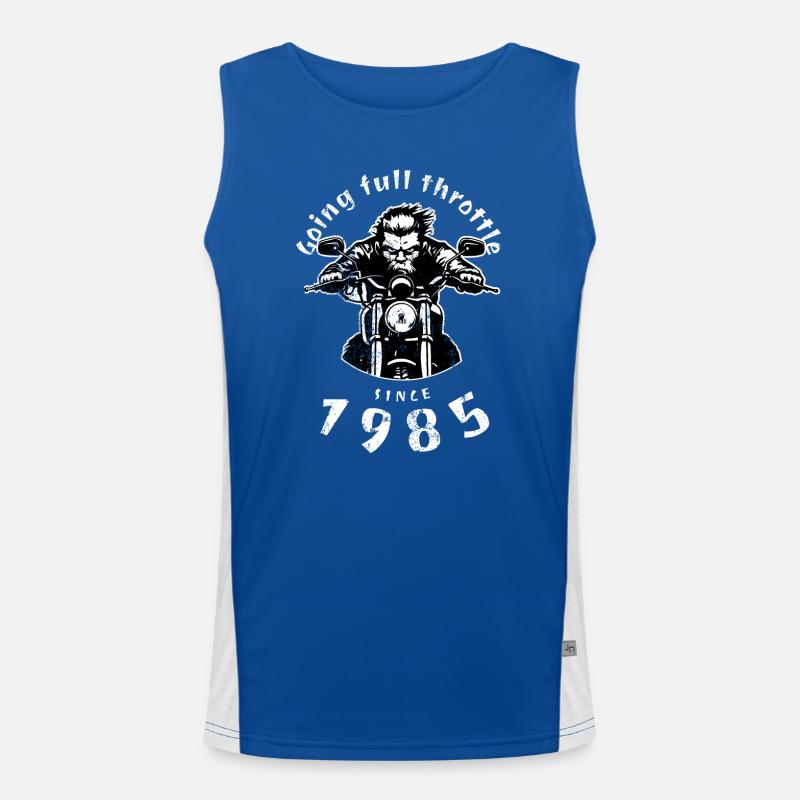 39. Birthday Going full throttle since 1985 Men's Functional Contrast Tank Top 