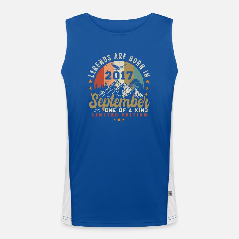 September 2017, born in September 2017 Men's Functional Contrast Tank Top 