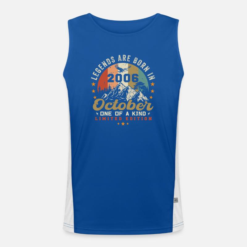 October 2006 - Birthday in October 2006 Men's Functional Contrast Tank Top 