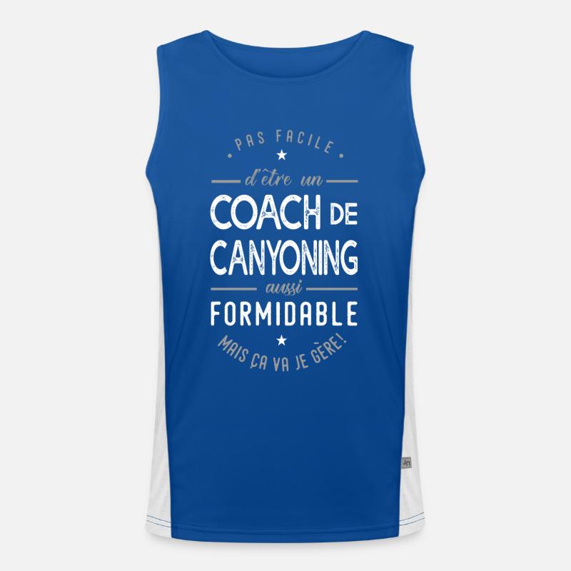 coach Canyoning formidable cadeau sport d eau Débardeur respirant contrasté Homme 