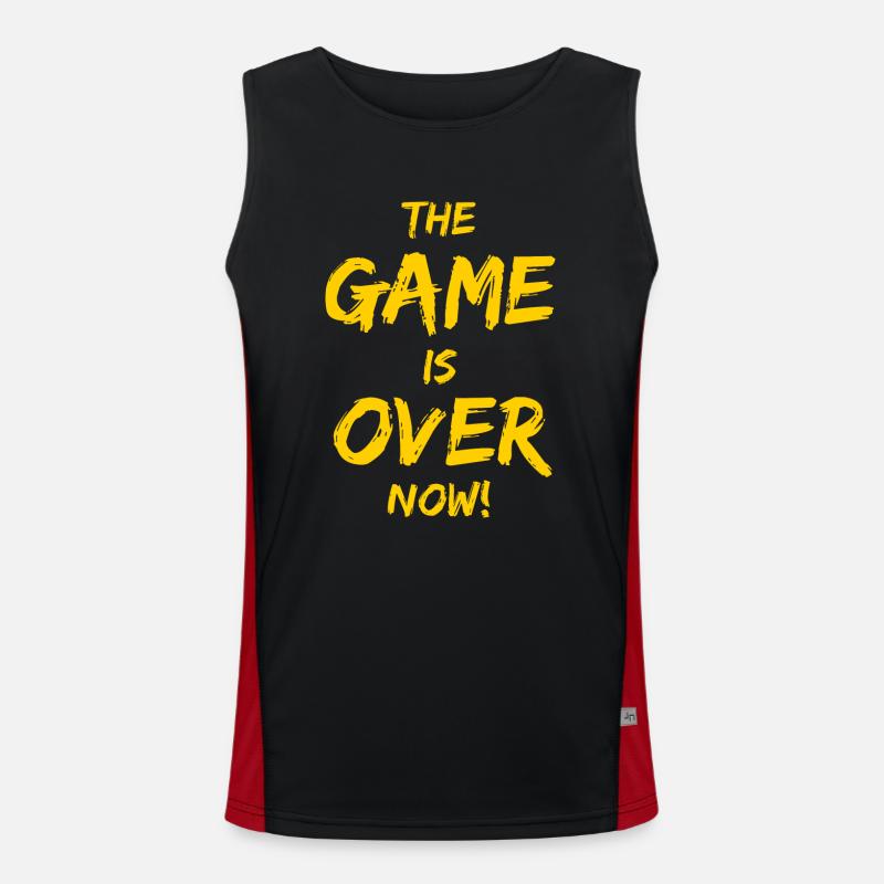 The Game is over now! Zocker Design Funktionelles Kontrast-Tank Top für Männer 