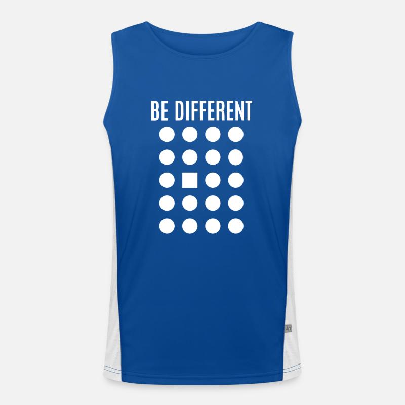 Be different, Square among Circles Men's Functional Contrast Tank Top 