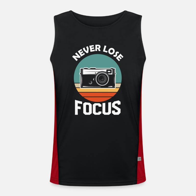 Never Loose Focus Funktionelles Kontrast-Tank Top für Männer 