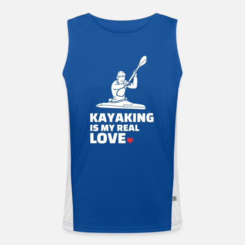 I love kayaking Men's Functional Contrast Tank Top 