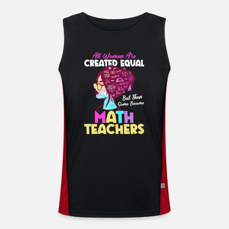 Some Become Math Teachers School Education Men's Functional Contrast Tank Top 
