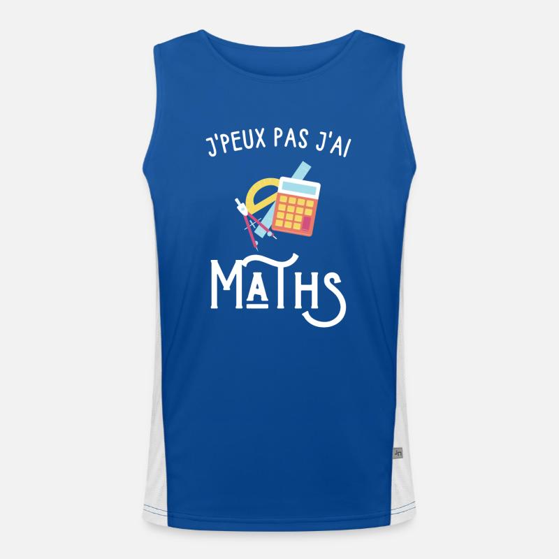 je peux pas j'ai maths Débardeur respirant contrasté Homme 