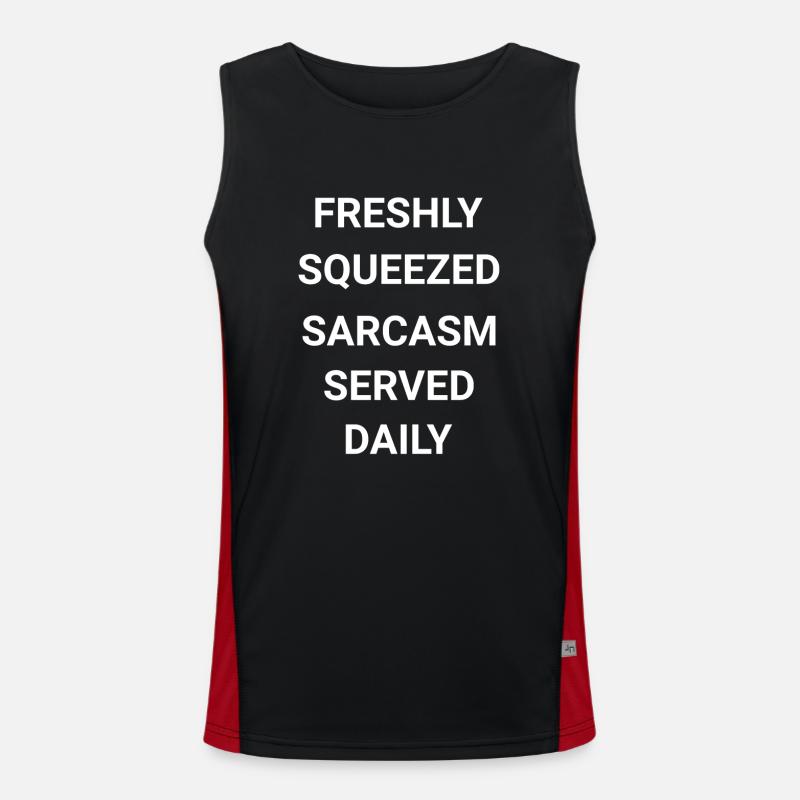 Freshly Squeezed Sarcasm Served Daily Men's Functional Contrast Tank Top 