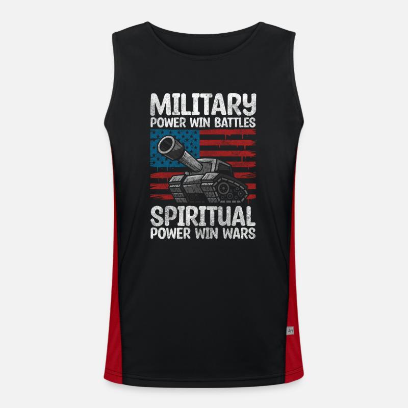 War Combat Vehicle Men's Functional Contrast Tank Top 