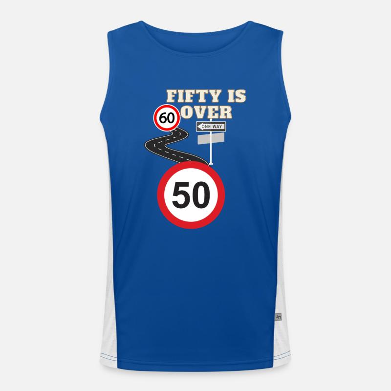 Fifty is over Funktionelles Kontrast-Tank Top für Männer 