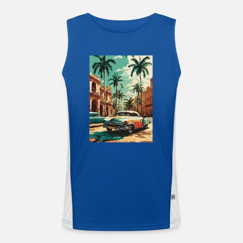 Caribbean splendour Men's Functional Contrast Tank Top 