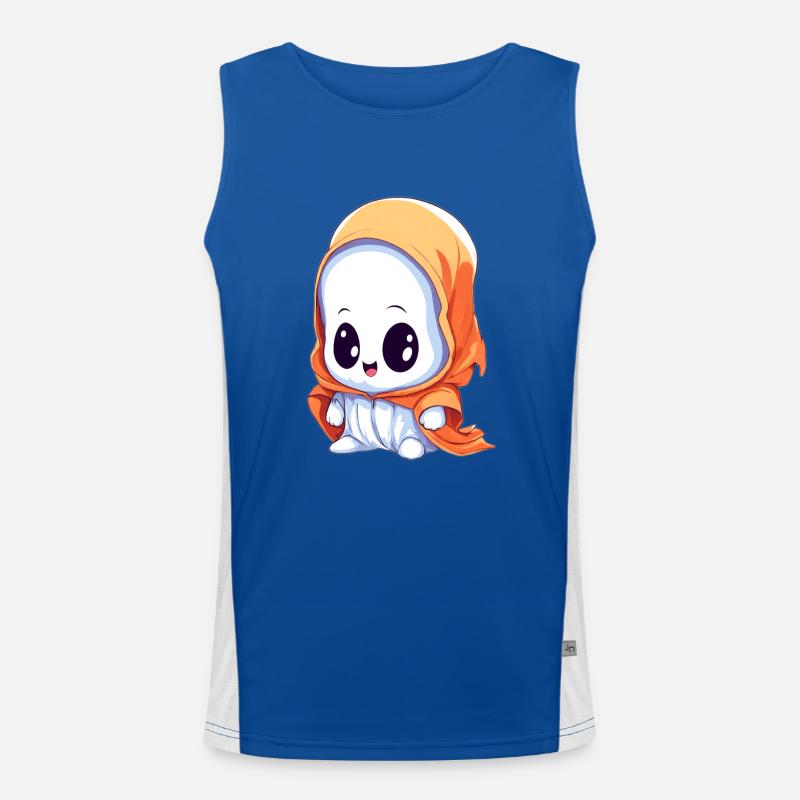 Cute Ghost Ghost Men's Functional Contrast Tank Top 
