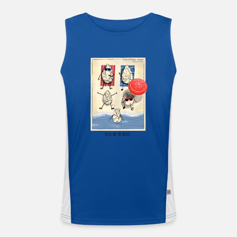 Silex am Strand 2 Funktionelles Kontrast-Tank Top für Männer 
