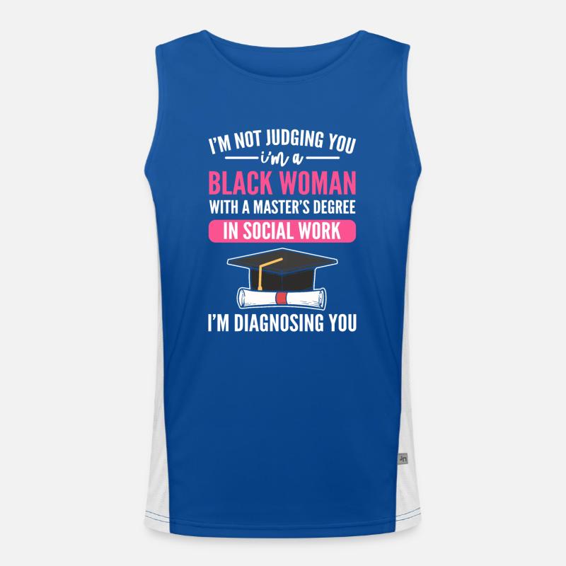 Master Studium Abschlussfeier Funktionelles Kontrast-Tank Top für Männer 