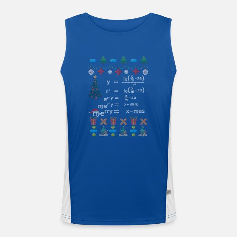 Mathématicien formule de cadeau de Noël Nerd Débardeur respirant contrasté Homme 