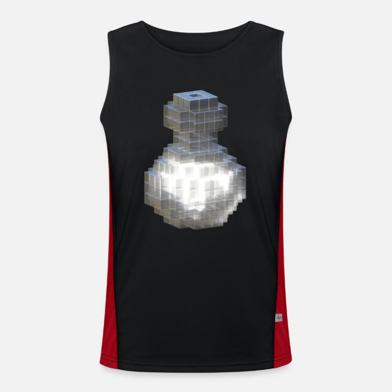 Flacon en cristal blanc avec potion blanche fluorescente Débardeur respirant contrasté Homme 