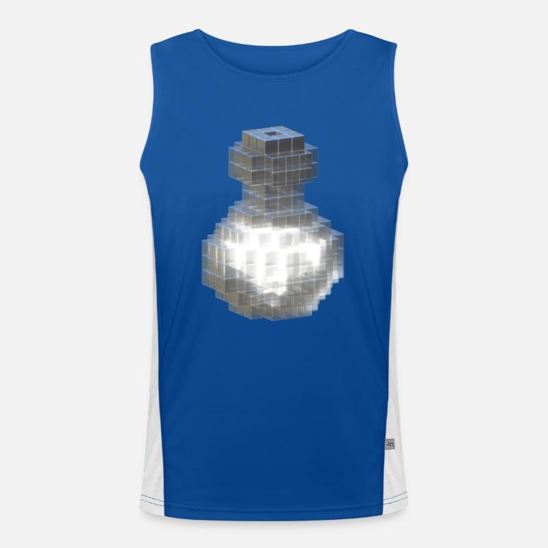 Flacon en cristal blanc avec potion blanche fluorescente Débardeur respirant contrasté Homme 