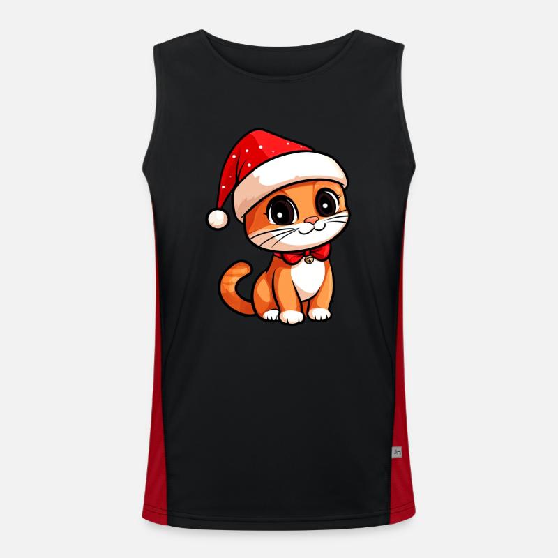 Chaton de Noël Débardeur respirant contrasté Homme 
