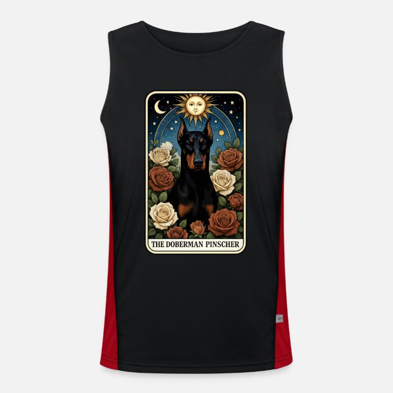 Dobermann Funktionelles Kontrast-Tank Top für Männer 