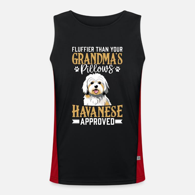 Fluffier than your Grandma's Pillows Havanese Funktionelles Kontrast-Tank Top für Männer 